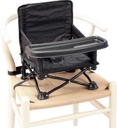 Chaizounette stoelverhoger voor kinderstoel, uitbreidbaar vanaf 6 maanden, transporttas, campingstoel voor kinderen, zwart