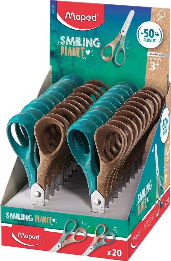 Maped - Smiling Planet schaar Vivo | 12 cm | display van 20 stuks | bol