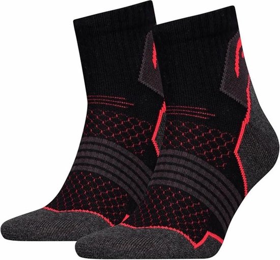 Head Hiking Crew 2 pack - 43/46 - rouge/noir - Chaussettes