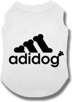Adidog T-shirt | Wit | LET OP !!! MAATTABEL !!!