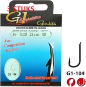 3X Gamakatsu Onderlijnen G1-Competition Haak G1-104 - 22cm (3x10 pcs) - Maat : 22cm - haak 16 - 0.10mm