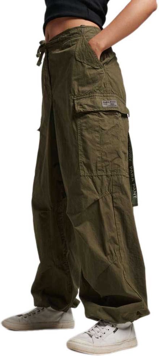 Superdry Baggy Parachute broek Dames Broeken Olijf