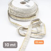 10 mètres de bande de franges en coton/bande de floche, largeur 15 mm, couleur beige