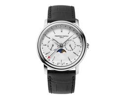 Frédérique Constant Classics Index Business Timer FC-270SW4P26 Horloge - Leer - Zwart - Ø 40 mm