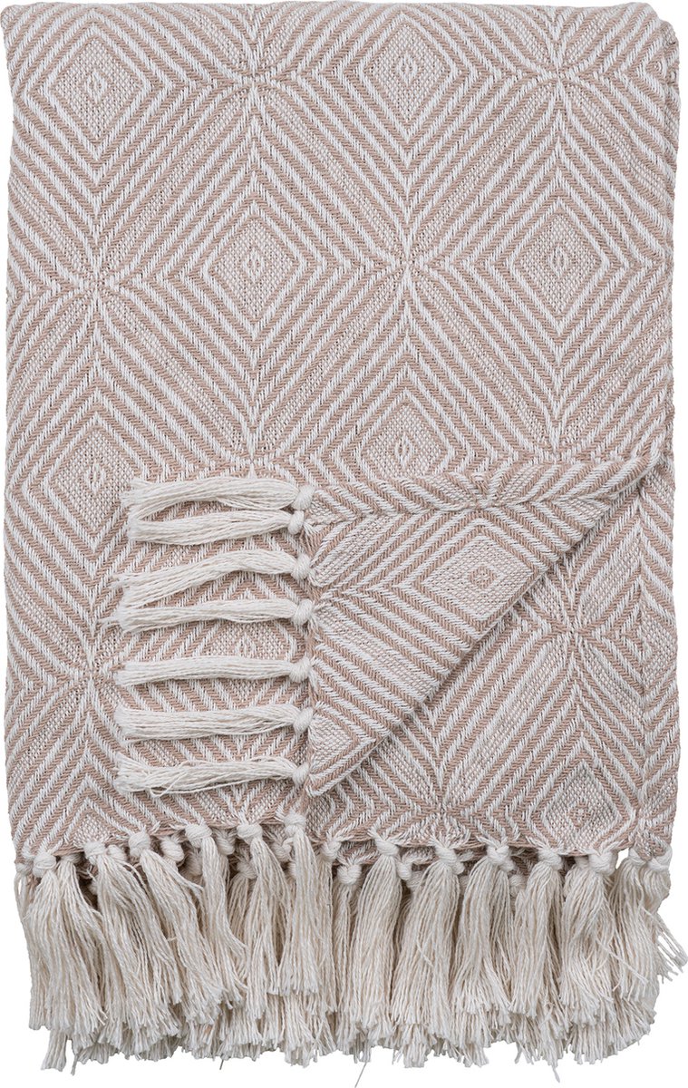 House Nordic Plaid - Kleed - Cort B - Ivoor/Beige - 100% Katoen - 130x160cm