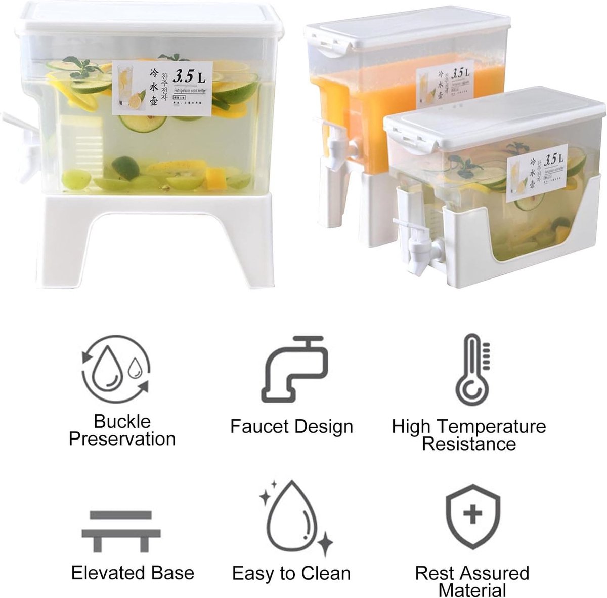 2 pcs Distributeurs de boissons avec support 2 x 4 L Verre 2 pcs Distributeurs de boissons avec support 2 x 4 L Verre