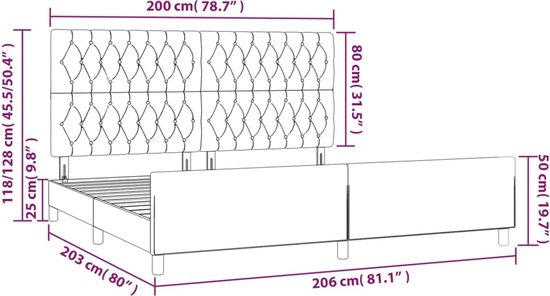 vidaXL Hoofdborden 2 st 90x7x78/88 cm fluweel lichtgrijs