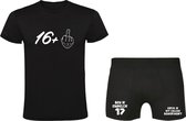 17 jaar Heren T-shirt + Heren Boxershort - verjaardag - feest - 17e verjaardag - grappig