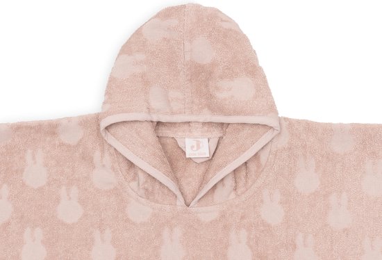 Jollein x Nijntje - Badponcho Baby Badstof - Badcape Kind met Capuchon - Miffy Jacquard - Wild Rose van Jollein — afbeelding 4