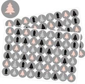 Pastel Kerst Stickers - Stickervellen Kerst - Kerstboom Stickers in Pastelkleuren - 108 Stickers Kerstmis - Hobbystickers - Knutselstickers - Kaartenstickers - Kerstkaarten Maken - Stickervellen Kerstmis - Knutselen - Kadostickers Kerstmis