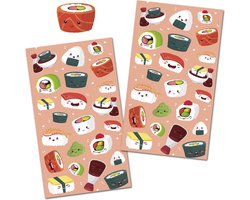 Sushi Stickers - Stickervellen Sushi - Sushi - Knutselen Meisjes - Stickervellen Volwassenen - Stickers Kind - Uit Eten - Kaarten Maken - Hobbystickers - Stickers - Stickervellen