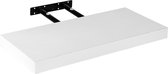Muurplank - Wandplank zwevend - Wandplank - Draagvermogen 10 kg - MDF - Staal - Wit - 110 x 23,5 x 3,8 cm