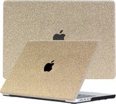 Lunso - Geschikt voor MacBook Air 15 inch (2023) - case hoes - Glitter Goud - Vereist model A2941