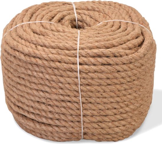 vidaXL Corde 25 m de long 20 mm d'épaisseur Jute