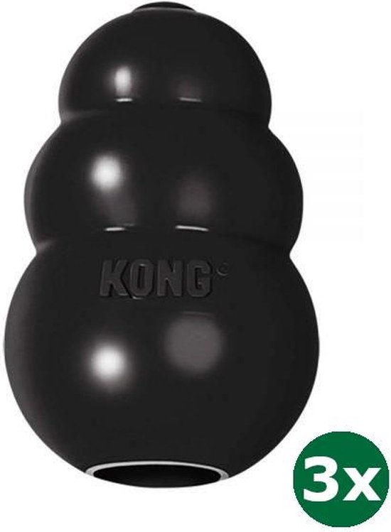 Kong extreme zwart 3x Medium 5,5x5,5x9 cm