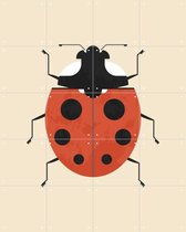 IXXI The Ladybug - Wanddecoratie - Dieren en insecten - 80 x 100 cm