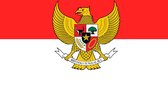 Vlag Indonesie met Garuda 30x45cm