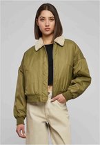 Urban Classics - Pilot Bomber jacket - XS - Olijfgroen/Beige