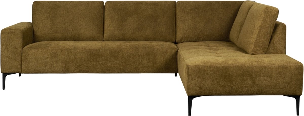 Hoekbank Stegen - Stof - Bruin - 265 x 83 x 212 cm (BxHxD)