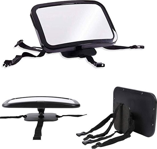 Achterbank spiegel voor Baby & Kind - Auto Accessoires - Shatterproof - Zwarte A3 Verstelbare Monitor van A3 — afbeelding 4
