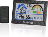 Bol.com Weerstation Binnen en Buiten Draadloos - Digitale Thermometer & Hygrometer in 1 - luchtvochtigheidsmeter - Touchscreen -... aanbieding