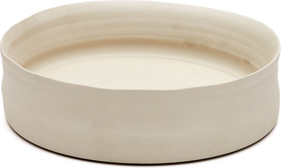 Kave Home - Witte keramische Macae-tafelschaal, klein Ø 24 cm