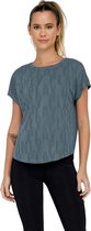 Only Play Sifi Curved Ss Dames Trainings Shirt 15295072-storm - Kleur Blauw - Maat S