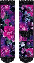 Sock My Feet Purple Flowers - Grappige sokken dames - Maat 39-42- Moederdag cadeautje - bloemen - Vrolijke sokken - Leuke sokken - Fashion statement - Gekke sokken - Grappige cadeaus - Socks First.