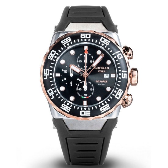 Locman - 0560M01R-0RBKRGSK2 - Polshorloge - Heren - Quartz - Mare 300MT Chrono