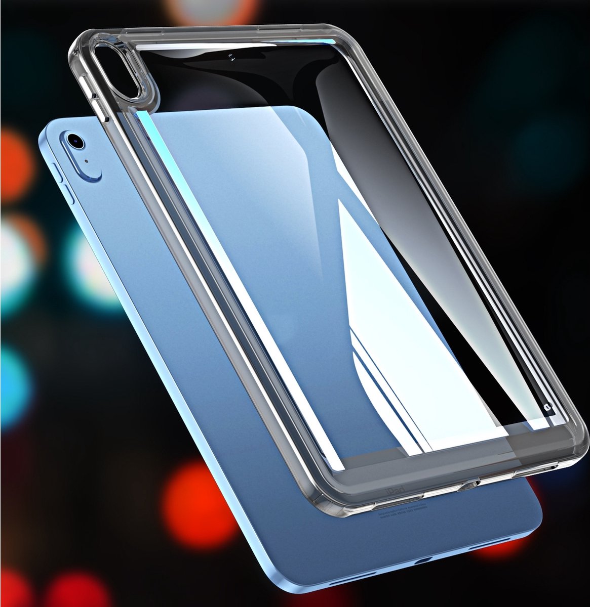 Mobigear Crystal - Apple iPad Mini 6 (2021) Hardcase Backcover - Transparant / Zwart