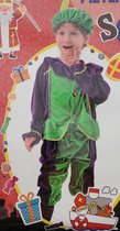 Costume Pete 4-6 ans vert avec violet et chapeau Pete