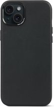 DECODED Leren Back Cover - iPhone 15 Plus - Hoogwaardig Europees Leer - Geschikt voor MagSafe - Black Zwart