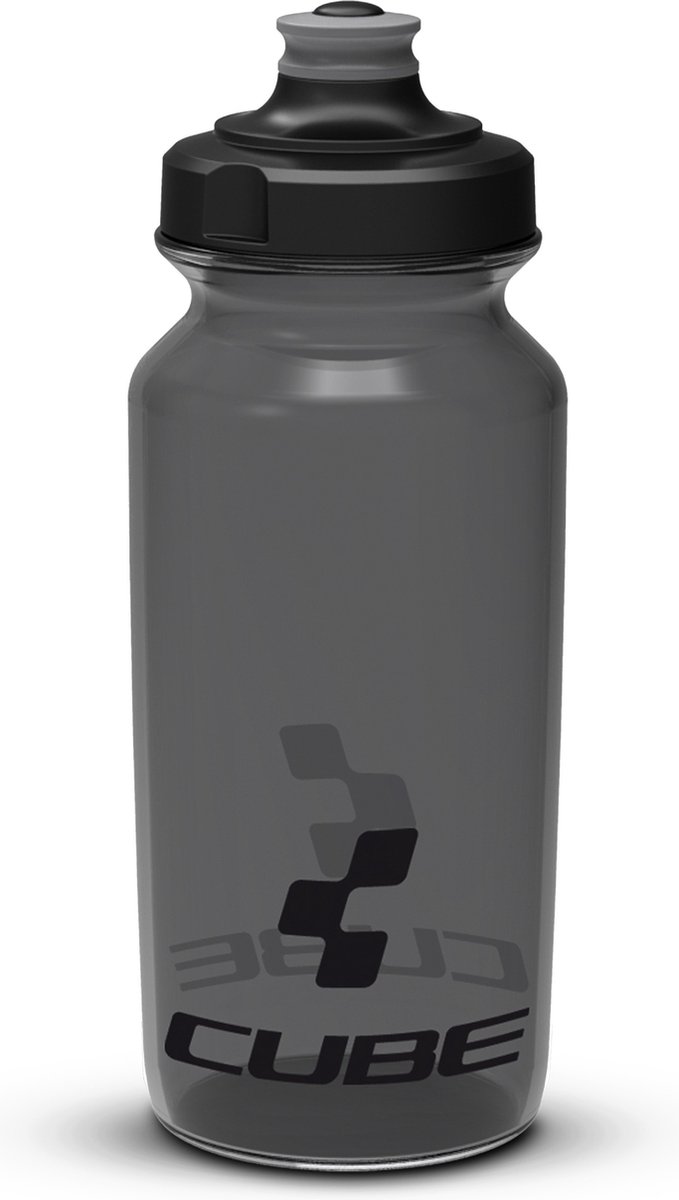 CUBE Waterfles Icon - Bidon - Grote Schroefdop - 0.5 Liter - Polyethyleen - Zwart