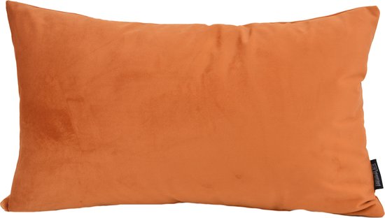 Housse de coussin longue en velours terre cuite | Velours/Polyester | 30 x 50 cm