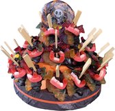 Snoeptaart - Griezel - Halloween - Uitdeelcadeau - 30 traktaties - In cadeauverpakking met gekleurd krullint