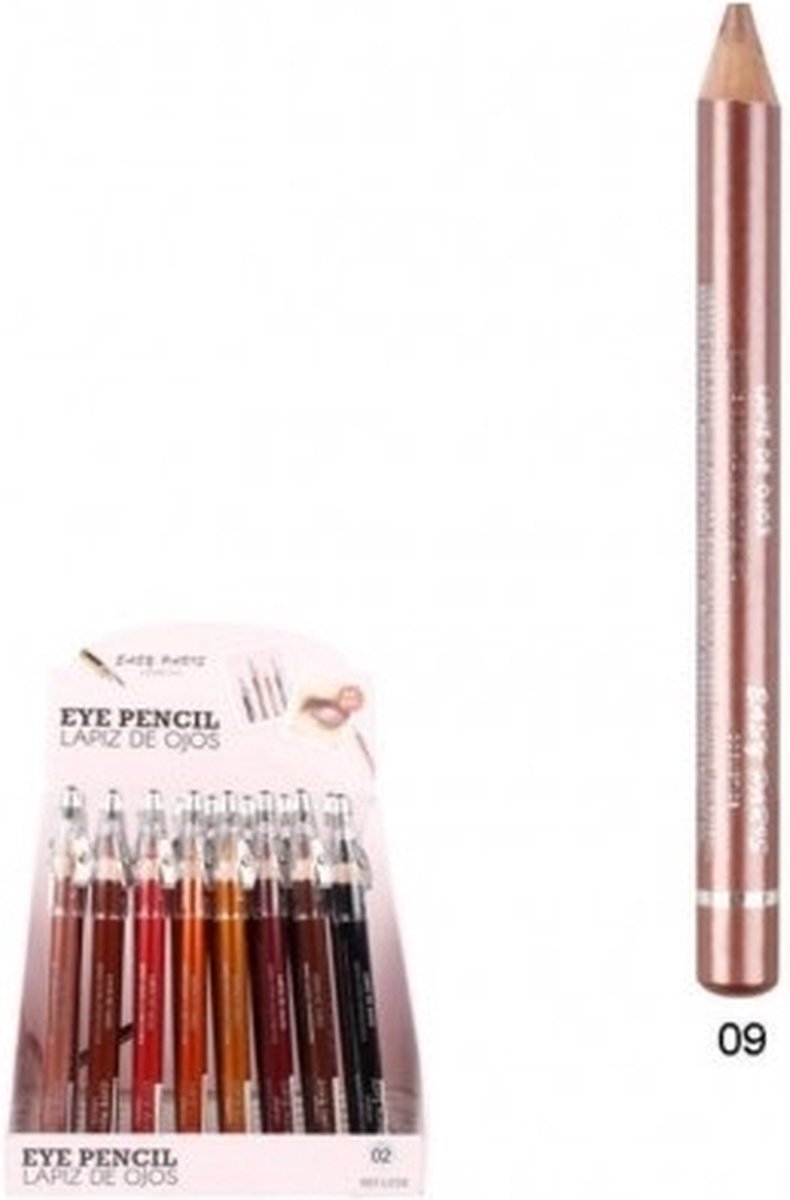 Easy Paris Cosmetics - Jumbo Oogschaduw en Oogpotlood met puntenslijper - Licht Bruin - Nummer 09 - 1 stuks