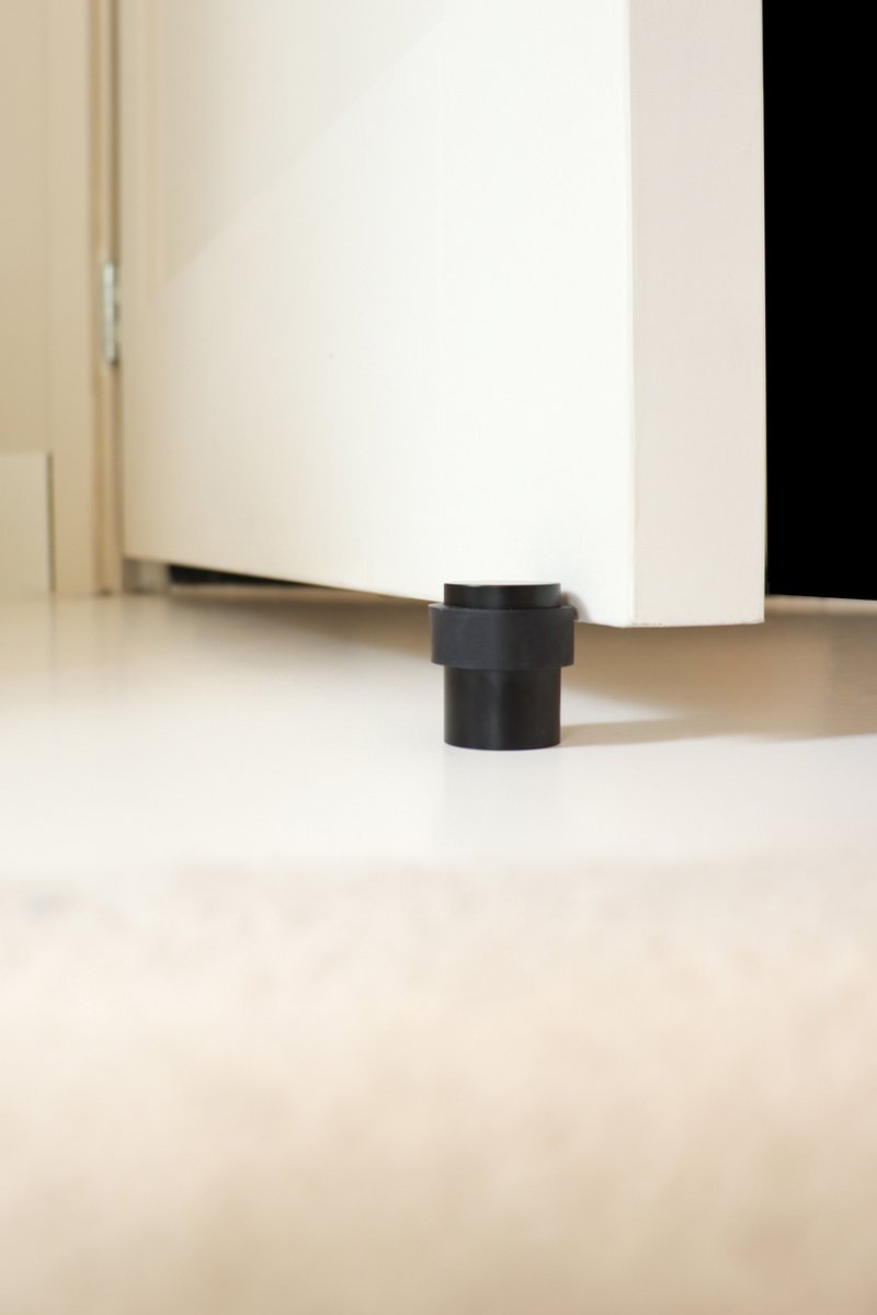 Lavuzo Deurstopper Zwart vloermontage 40 mm | Per Stuk | Deurbuffer | Deurstopper binnen | Deurstoppers