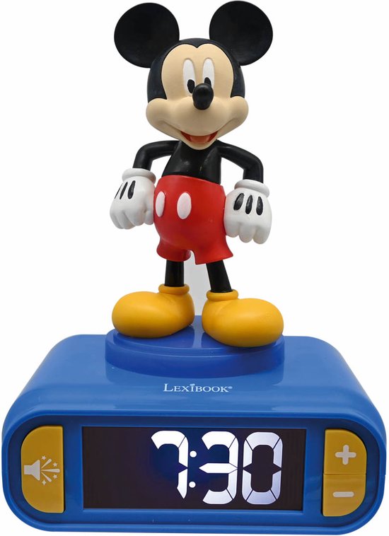 Digitale wekker met Mickey 3D nachtlampje en geluidseffecten van Merkloos — afbeelding 4