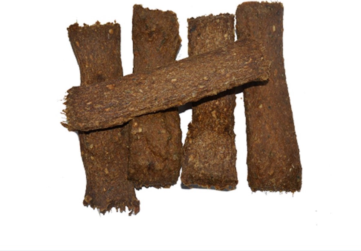 Lam Vleesstrips – 100% Lam – 500 g (20 Stuks) – Natuurlijke Gedroogde Hondensnack