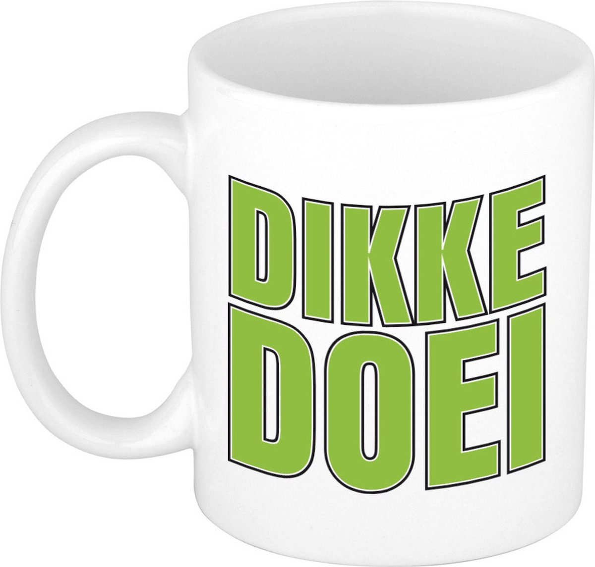 Bellatio Decorations Afscheid cadeau mok collega - dikke doei - groen - 300 ml - keramiek