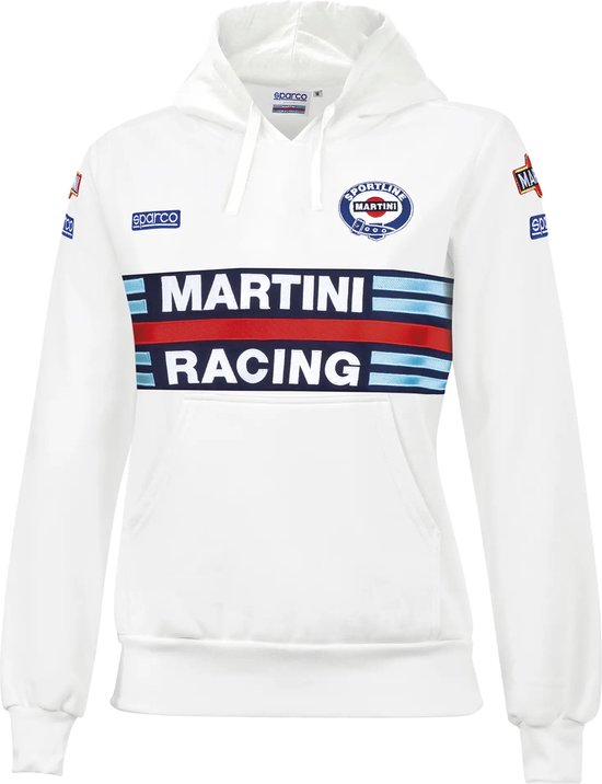 Sparco Martini Racing Dames Hoodie - Wit - Dames hoodie maat S