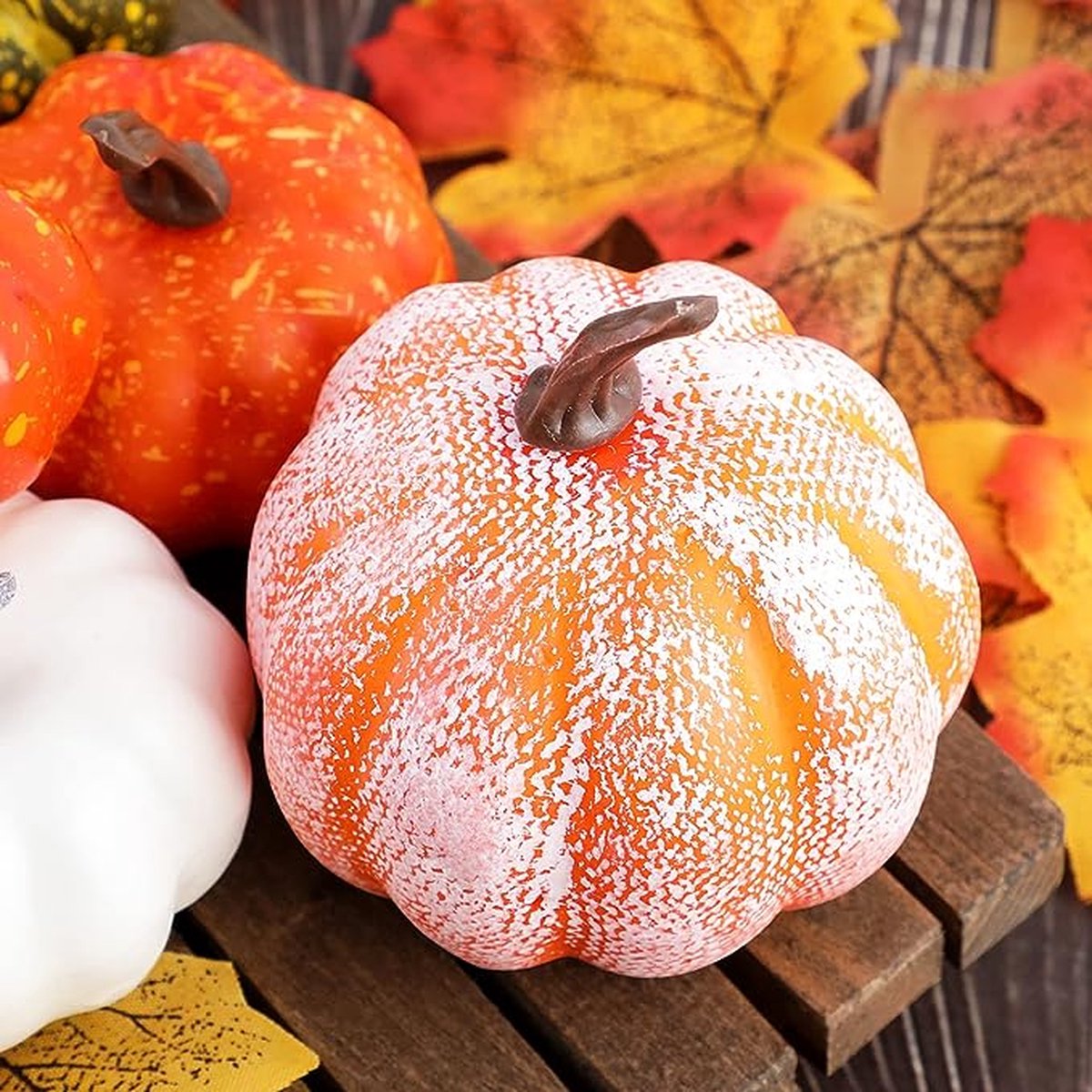Fairysandy 36 Stuks Houten Thanksgiving Kabouters - Charmant Herfst Ornamenten Mix Voor Boom, Huis & Feest