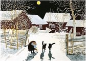 Zweede winterkaarten/kerstkaarten set van 8 stuks a6 formaat