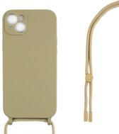 Geschikt voor Apple iPhone 14 - hoesje - TPU ketting Cord Cover - Gold