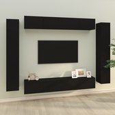 The Living Store Set de Meubles de Télévision - Zwart - 100 x 30 x 30 cm - 30,5 x 30 x 90 cm