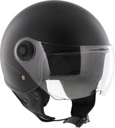 HELM VITO JET LORETO MAT ZWART - Maat XL - Jethelm - Scooter helm - Motorhelm - Zwart