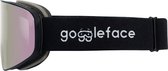Goggleface - Straight Line Black | Snow Pink - skibril - goggle - roze - zwart