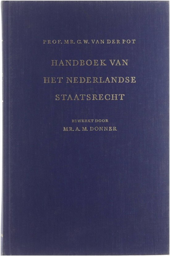 Handboek nederlandse staatsrecht - cover
