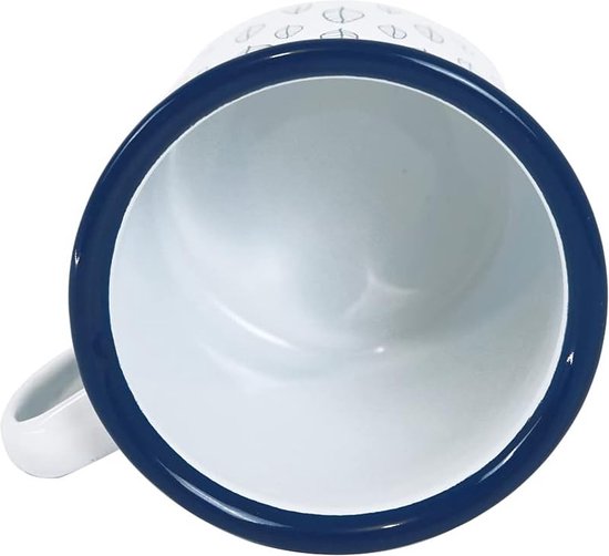 Big Forturn Emaille Koffiemok Koffiemok Set 12 oz Set van 4 Emaille Servies Camping Mok Emaille Cup Gepersonaliseerd van BIG — afbeelding 5