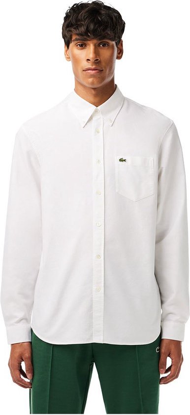 Lacoste - Oxford Overhemd Wit - Heren - Maat 40 - Regular-fit